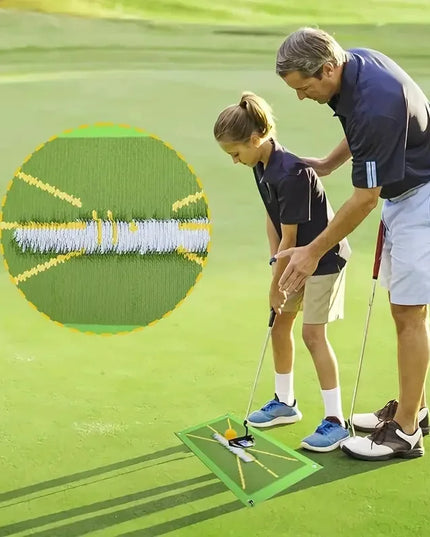 Golf Practice Mat, Indoor And Outdoor Golf Hitting Mat, Golf Training Auxiliary Mat Mat + 4 Floor Nails + 1 Hook