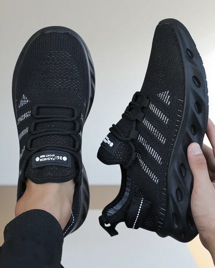 Men's Thick Soled Sports Shoes for Spring and Summer Women's Breathable and Shock-absorbing Fashionable Running Shoes Bare Foot