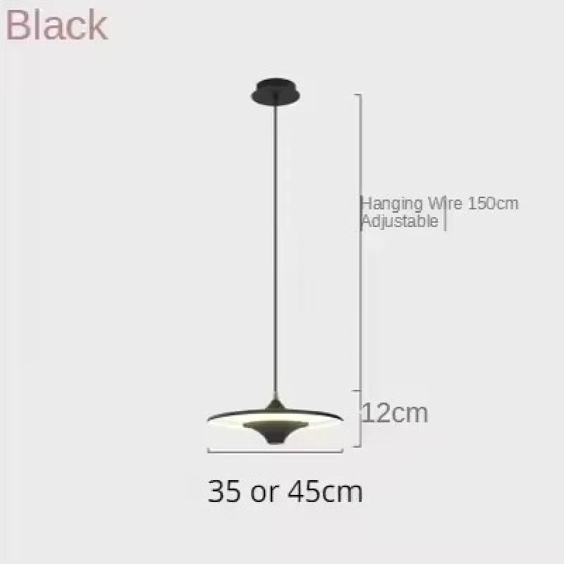 Modern Restaurant LED Chandelier Ceiling Pendant Light Dining Table Hanging Lamp Home Decor 1 Head UFO Indoor Lighting Fixture