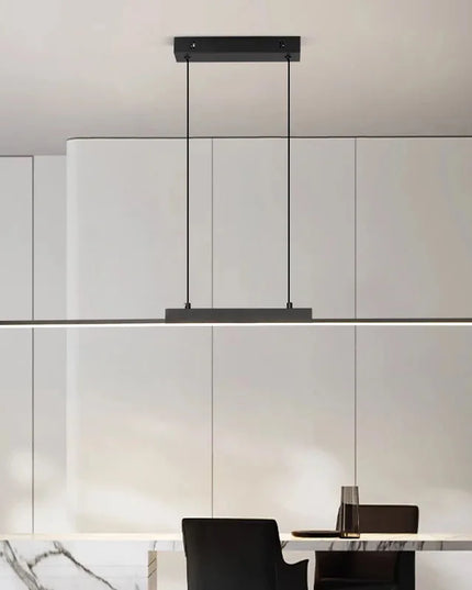 Modern LED Chandelier Featuring Minimalist Linear Panel Design 80/100cm Textured Pendant Light For Dining Rooms Bedrooms  Studie