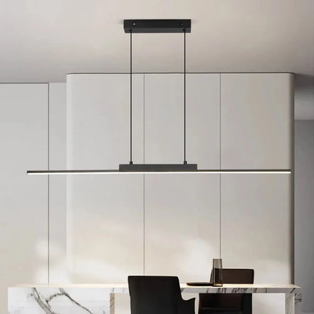 Modern LED Chandelier Featuring Minimalist Linear Panel Design 80/100cm Textured Pendant Light For Dining Rooms Bedrooms  Studie