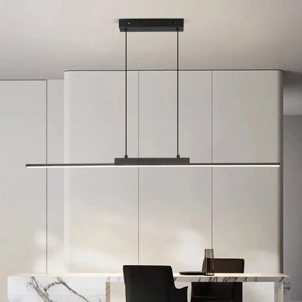 Modern LED Chandelier Featuring Minimalist Linear Panel Design 80/100cm Textured Pendant Light For Dining Rooms Bedrooms  Studie