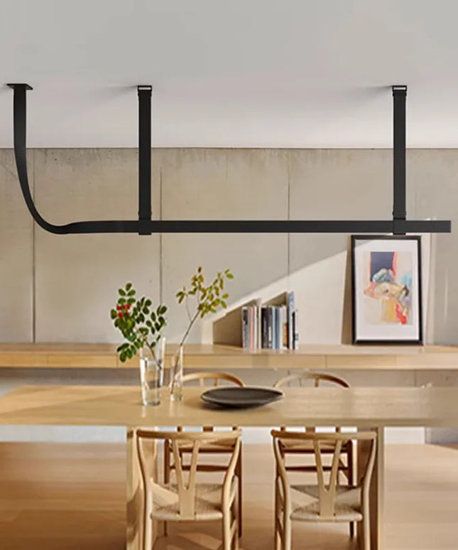 Modern LED Leather Chandelier Minimalist long chandelier For Living Room Kitchen Island Decor Dining Table Hanging Lamp fixtures