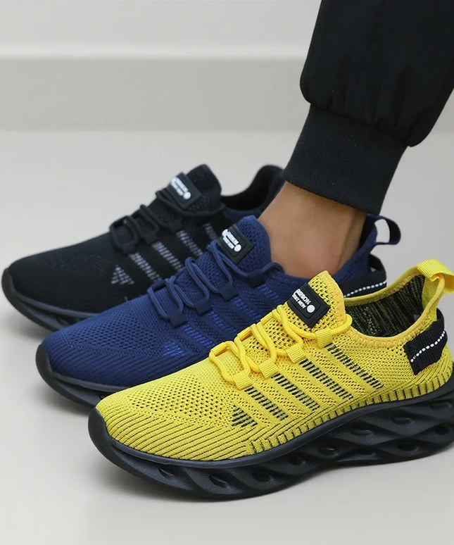 Men's Thick Soled Sports Shoes for Spring and Summer Women's Breathable and Shock-absorbing Fashionable Running Shoes Bare Foot