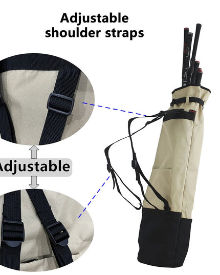 Lightweight Golf Carry Bag with Adjustable Shoulder Strap - Holds 8-10 Clubs, Foldable Portable Golf Bag with Multiple Compartme
