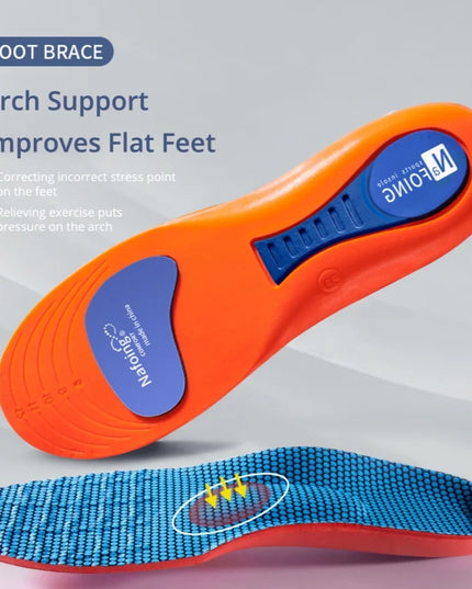 Sport Orthopedic Insoles for Feet Men Women EVA Breathable Shock Absorption Shoes Insole for Running Basketball Sport Care Pads