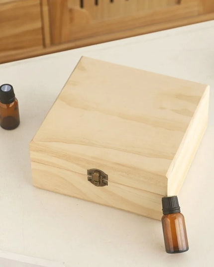 New Wooden Essential Oil Storage Box 12/15/16/25 Slots Durable Aromatherapy Container Essential Oil Carry Case Home Use
