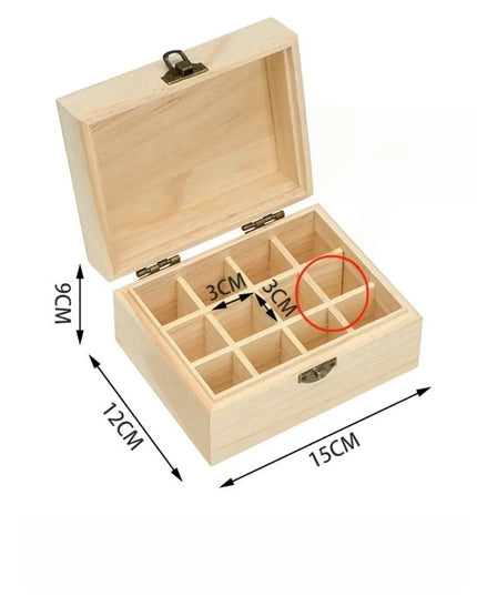 Essential Oil Storage Box New Wooden 12/15/16/25 Slots Durable Essential Oil Carry Case Essential Oil Organizer Travel Use