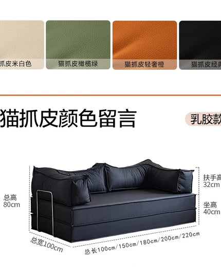 Folding Dual-use Modular Compression Sofa Bed Living Room Bedroom Home Lazy Pudding Retro Style Tatami Sofa