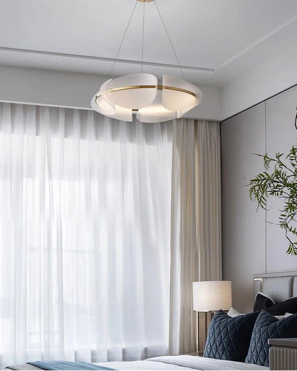 Modern leaf chandelier luxury designer Acrylic ring light Dining Room Home Bedroom Kitchen Hanging Lights Decor sofa living room