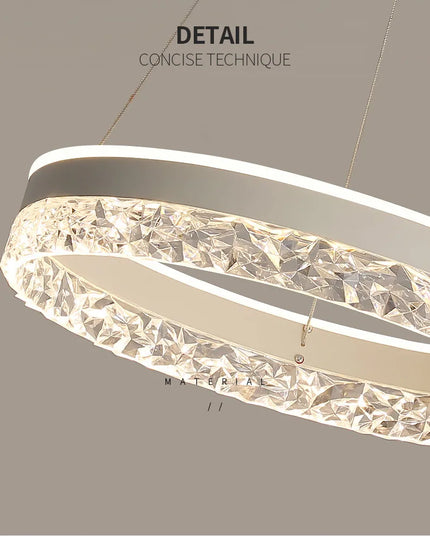 Modern LED Chandelier For Living Room Dining Room Bedroom Study Ring Ceiling Pendant Lamp Lustre Room Decorative Lighting Lamp