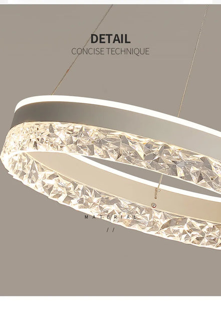 Modern LED Chandelier For Living Room Dining Room Bedroom Study Ring Ceiling Pendant Lamp Lustre Room Decorative Lighting Lamp