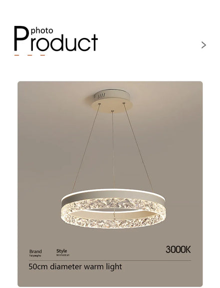 Modern LED Chandelier For Living Room Dining Room Bedroom Study Ring Ceiling Pendant Lamp Lustre Room Decorative Lighting Lamp
