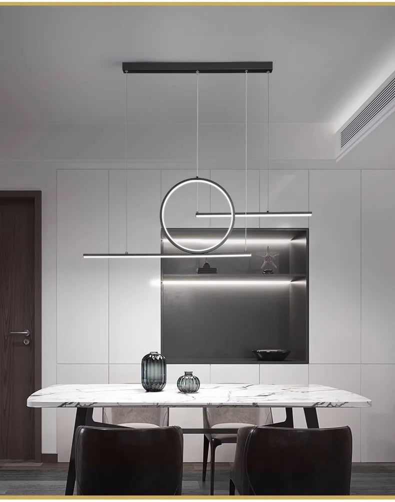 Modern LED Ceiling Chandelier Dining Table Indoor Lighting Chandeliers Kitchen Pendant Light Living Room Decoration Hanging Lamp