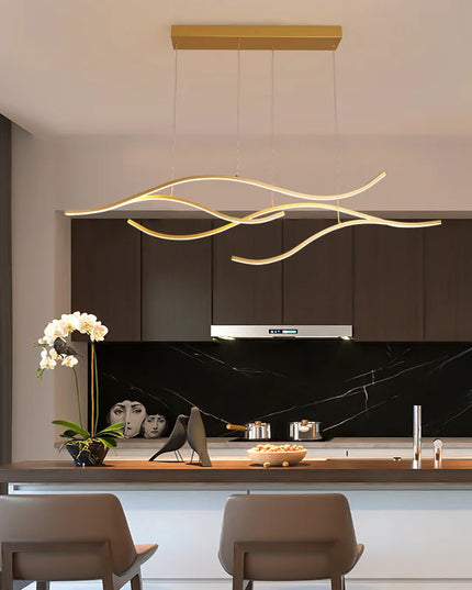 Modern Minimalist Led Chandelier Creative Personality Dining Room Bar Pendant Light Lighting Kitchen Hanging Lamp Lustre Fixture