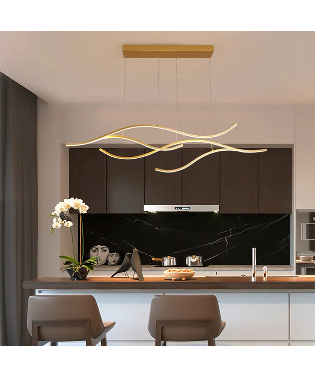Modern Minimalist Led Chandelier Creative Personality Dining Room Bar Pendant Light Lighting Kitchen Hanging Lamp Lustre Fixture