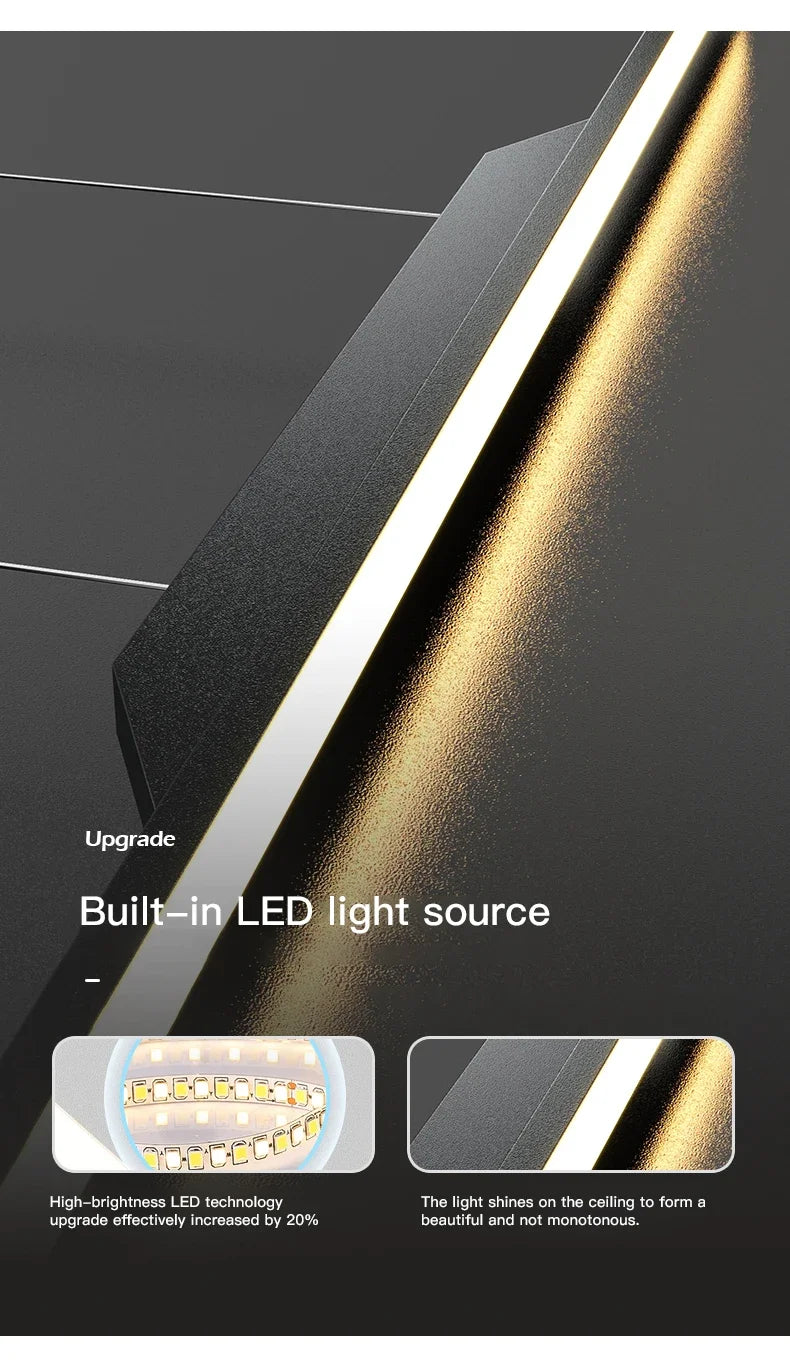 Modern LED Chandelier for Dining Room Kitchen Bar Living Bedroom Ceiling Pendant Lamp Black Simple Design Chandelier Light