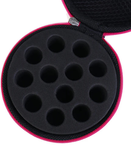 12 Bottles1ml 2ml  Round Essential Oil Storage Bag Essential Oil Organizer Case