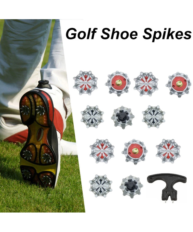 14PCS Golf Shoe Spikes With Spanner Golf Cleats Replacement Set for Lawn Cricket Training Shoe Accessories Golf Player Lover