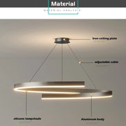 Modern LED spiral chandelier is suitable for living room dining room bedroom study villa home decoration lighting room decoratio