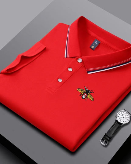New Embroidered Short Sleeved Polo Shirt for Summer, Comfortable, Cool, Breathable Golf Business Casual Top T-shirt