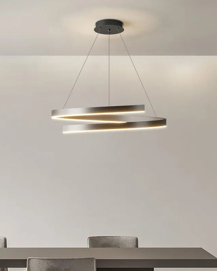 Modern LED spiral chandelier is suitable for living room dining room bedroom study villa home decoration lighting room decoratio