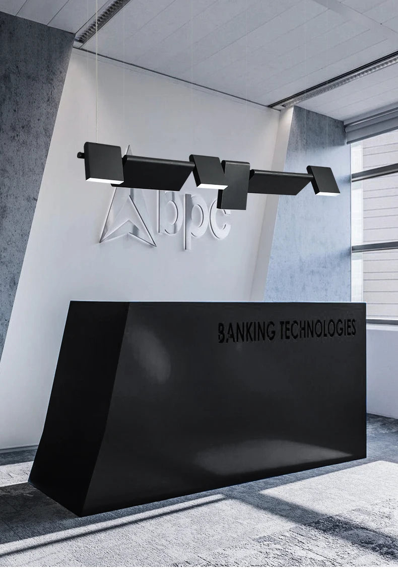 Modern danish Chandelier Design Rotatable Black Led minimalist light Dining Room Decor Led Lamp Bar Loft coffee tables lights