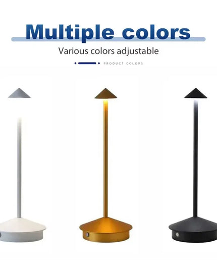 Cordless Table Lamps Rechargeable LED Desk Lamp Outdoor Waterproof Portable Touch Dimmable NightLight for Restaurant DiningHome