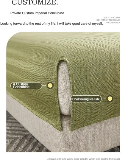 Ice Silk Sofa Cushion Summer Summer Cool Cushion Cushion 2023 New Anti slip Backrest Full Cover Cloth Towel Set