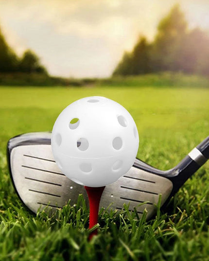 12Pcs Practice Golf Balls Hollow Plastic Golf Training Balls Colored Airflow Golf Balls Swing Practice Driving Range PE Toy Ball