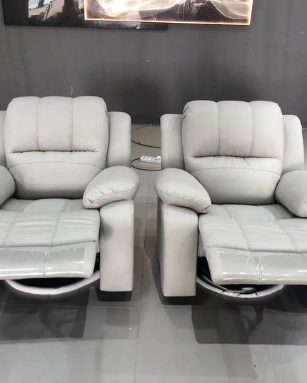 Luxury Oversized Sectional Recliner Sofa with Chaise Lounge – Home Electric Theater Seating, Genuine Leather – for Cinema Room