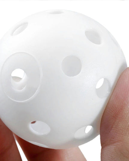 12Pcs Practice Golf Balls Hollow Plastic Golf Training Balls Colored Airflow Golf Balls Swing Practice Driving Range PE Toy Ball