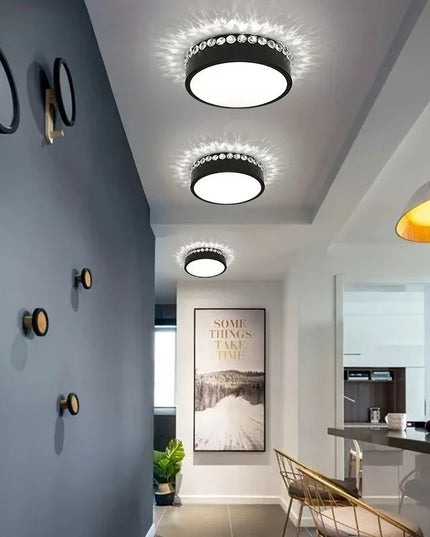 Modern Led Chandelier 12w Small Round Ceiling  Lamp For Living Room Dining  Kitchen Corridor Aisle Star  Lights