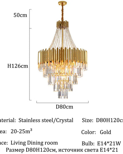 Modern Chandeliers for Living Room Chandelier Luxury Crystal Chandelier Ceiling Lights Lustre Salon Loft Pendant Lighting Lamps