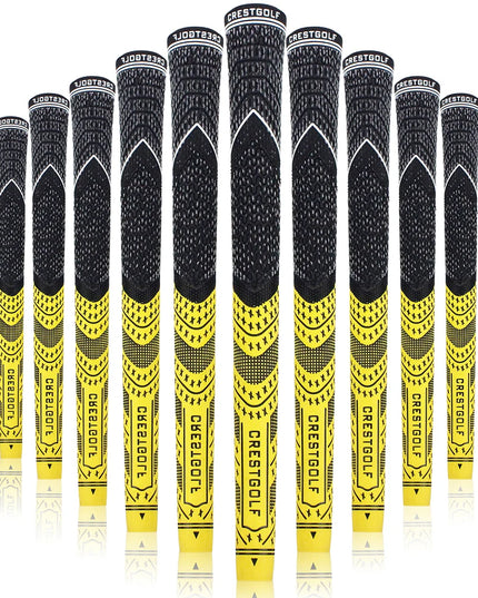 Crestgolf 10pcs / Pack Rubber Golf Club Grips Midsize Grips Iron Club 60R Carbon Yarn Anti-skid Golf Wood Grips