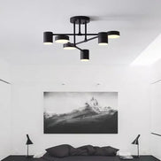 Modern LED Ceiling Chandelier White 6 Heads Hanging Lamp Light  For Ceiling Dining Living Rooms Bedroom Hall Home Decor Fixtures