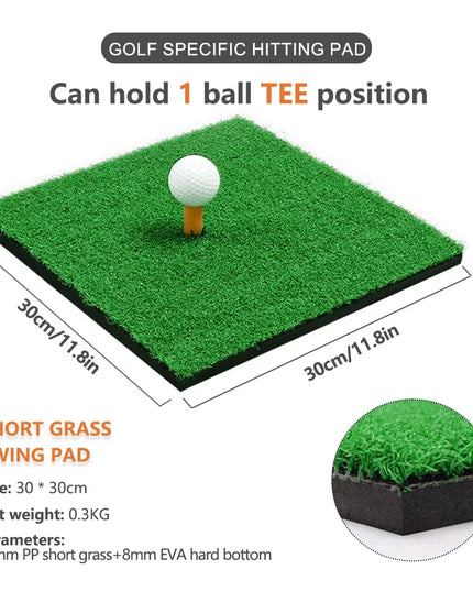 Golf Hitting Mat Indoor Outdoor Golf Training Aids Mini Practice Durable PP Grass Pad Backyard Exercise Golf Mat
