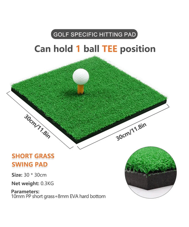 Golf Hitting Mat Indoor Outdoor Golf Training Aids Mini Practice Durable PP Grass Pad Backyard Exercise Golf Mat