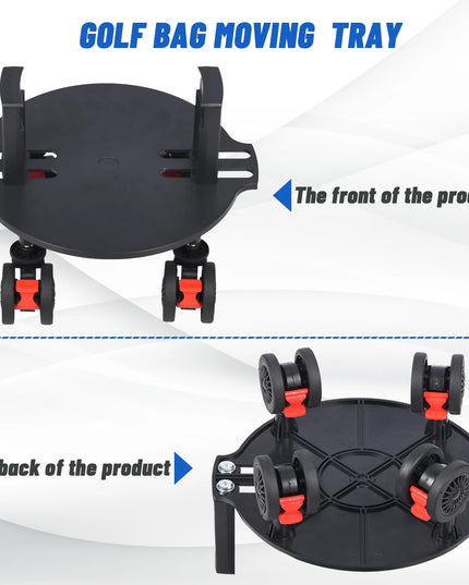 Golf Bag 360° Universal Wheel Trolley DetachablePortable Club Stand Mobile Base