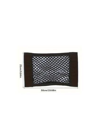 1pc Universal Car Storage Bag Double Mesh Trunk Storage Net Car Built-in Storage Bag with Car Fire Extinguisher Fixed Net