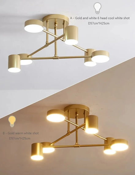 Modern LED Ceiling Chandelier White 6 Heads Hanging Lamp Light  For Ceiling Dining Living Rooms Bedroom Hall Home Decor Fixtures