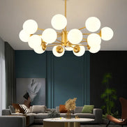 Modern Glass led Chandelier Lighting Ceiling Chandeliers Light For Dining Living Room Bedroom Kitchen Indoor Lustre Fixture Lamp