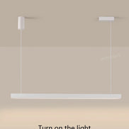 Modern LED linear chandelier for dining room office white bar pendant lights kitchen island lighting black minimalist lamp