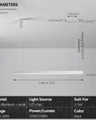 L80cm White / Dimmable with remote