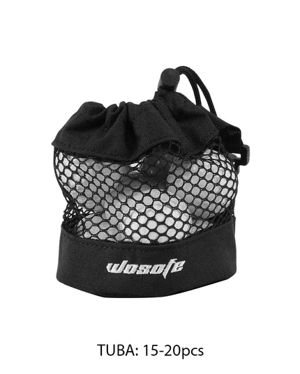 1pc  Black Golf Ball Pouch Bag, with High Quality Mesh Nylon and Hanging Plastic Clip,Convenient To Hang On Golf Bag
