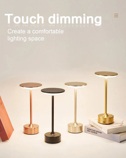 LED Table Lamp USB Rechargeabl Portable  Touch Sensor Desktop Night Light Bedroom Night Light Reading Lamps Decor Light