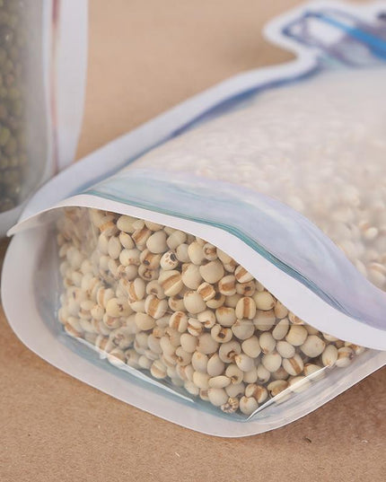 1075 Reusable Airtight Seal Plastic Food Storage Mason Jar Zipper (1000ml)