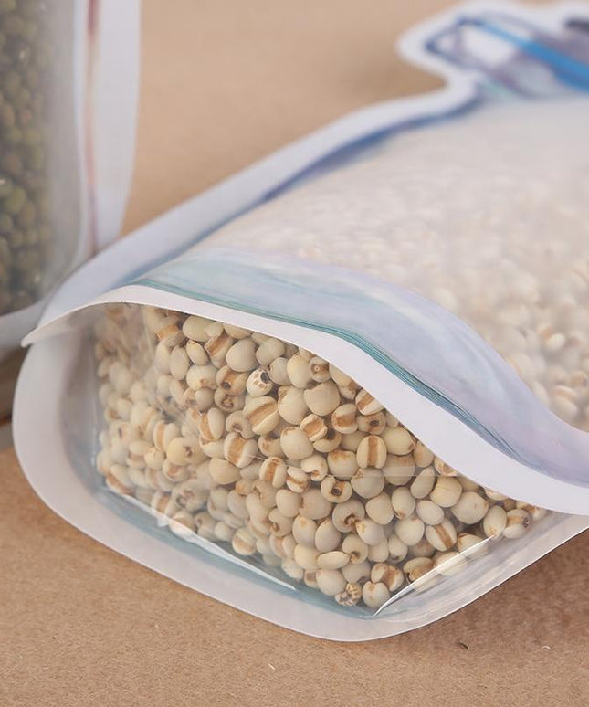 1075 Reusable Airtight Seal Plastic Food Storage Mason Jar Zipper (1000ml)