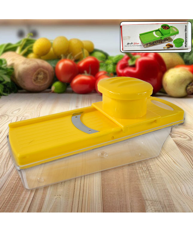 Big Multipurpose Vegetable And Fruit Slicer (Yellow  1 Pc)