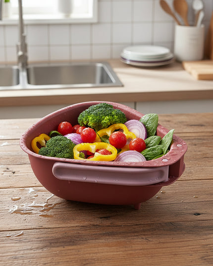 Supermom Kitchen Colander With Foldable Handle And Drain Base